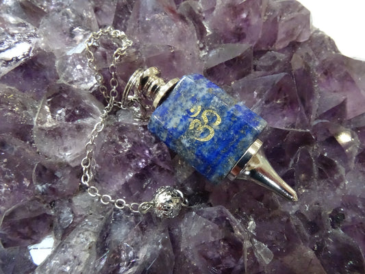 Pendule Lapis Lazuli Om - Pierres - Colibri Minéraux et Bien-être