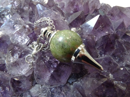 Pendule Unakite Séphoroton - Pierres - Colibri Minéraux et Bien-être