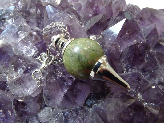 Pendule Unakite Séphoroton - Pierres - Colibri Minéraux et Bien-être