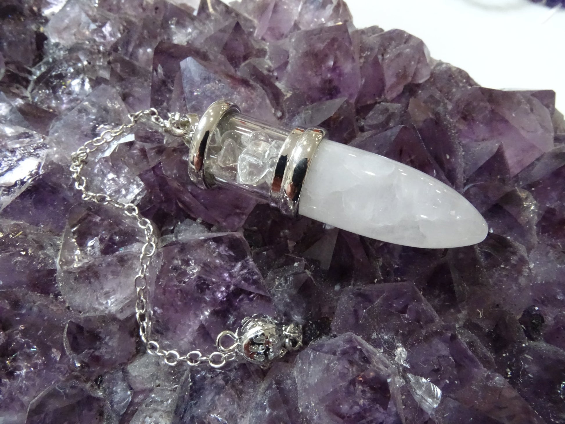 Pendule Quartz Cristal de Roche - Cristaux - Colibri Minéraux et Bien-être