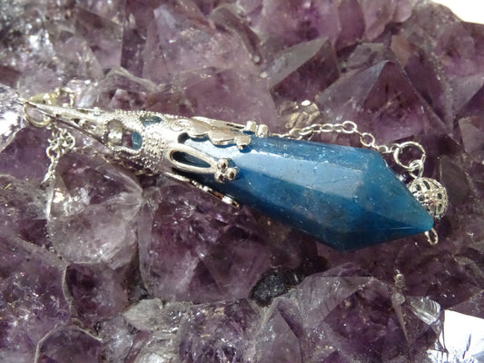 Pendule Apatite Bleue - Pierres - Colibri Minéraux et Bien-être
