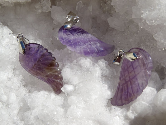 Pendentif Améthyste Aile - Pendentifs - Colibri Minéraux et Bien-être