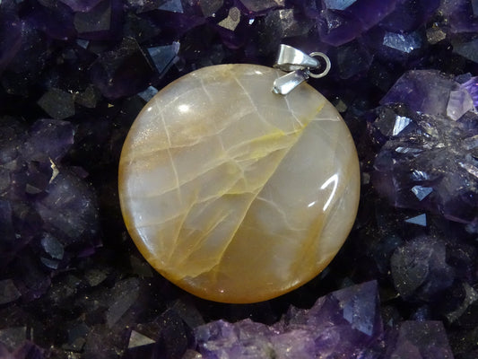 Pendentif Pierre de Lune Orangée - Pendentifs - Colibri Minéraux et Bien-être