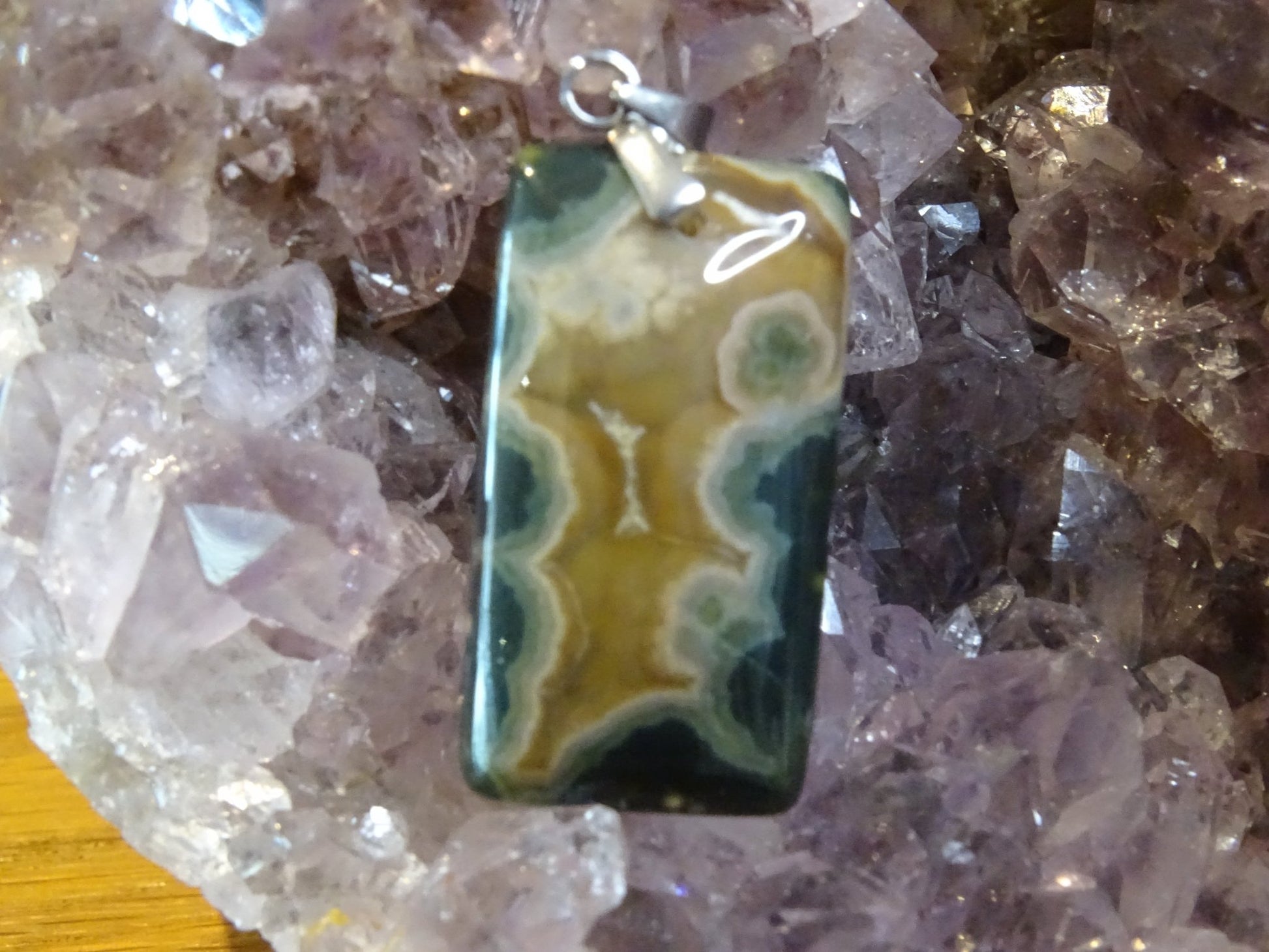 Pendentif Jaspe Orbiculaire - Pendentifs - Colibri Minéraux et Bien-être
