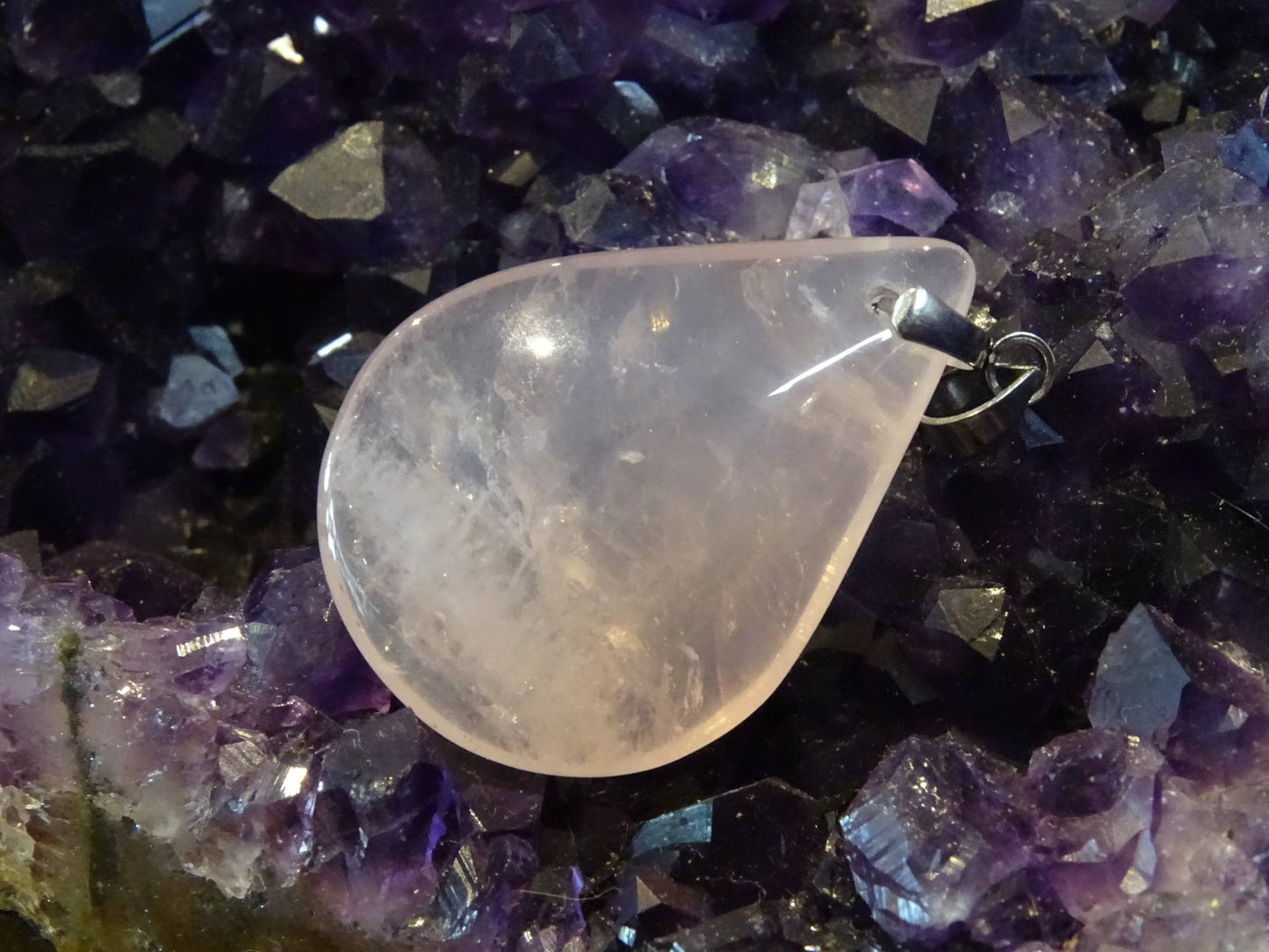 Pendentif Quartz Rose - Pendentifs - Colibri Minéraux et Bien-être