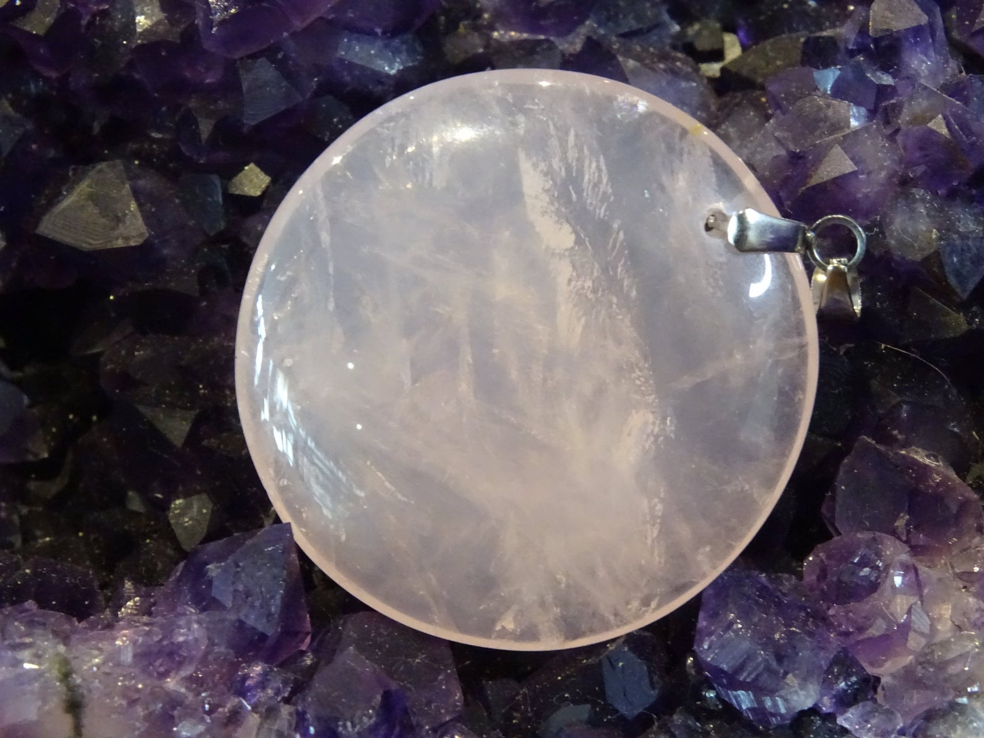 Pendentif Quartz Rose - Pendentifs - Colibri Minéraux et Bien-être