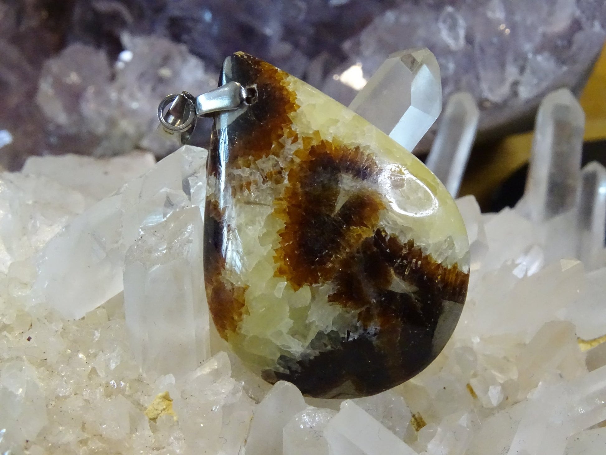 Pendentif Septaria - Pendentifs - Colibri Minéraux et Bien-être