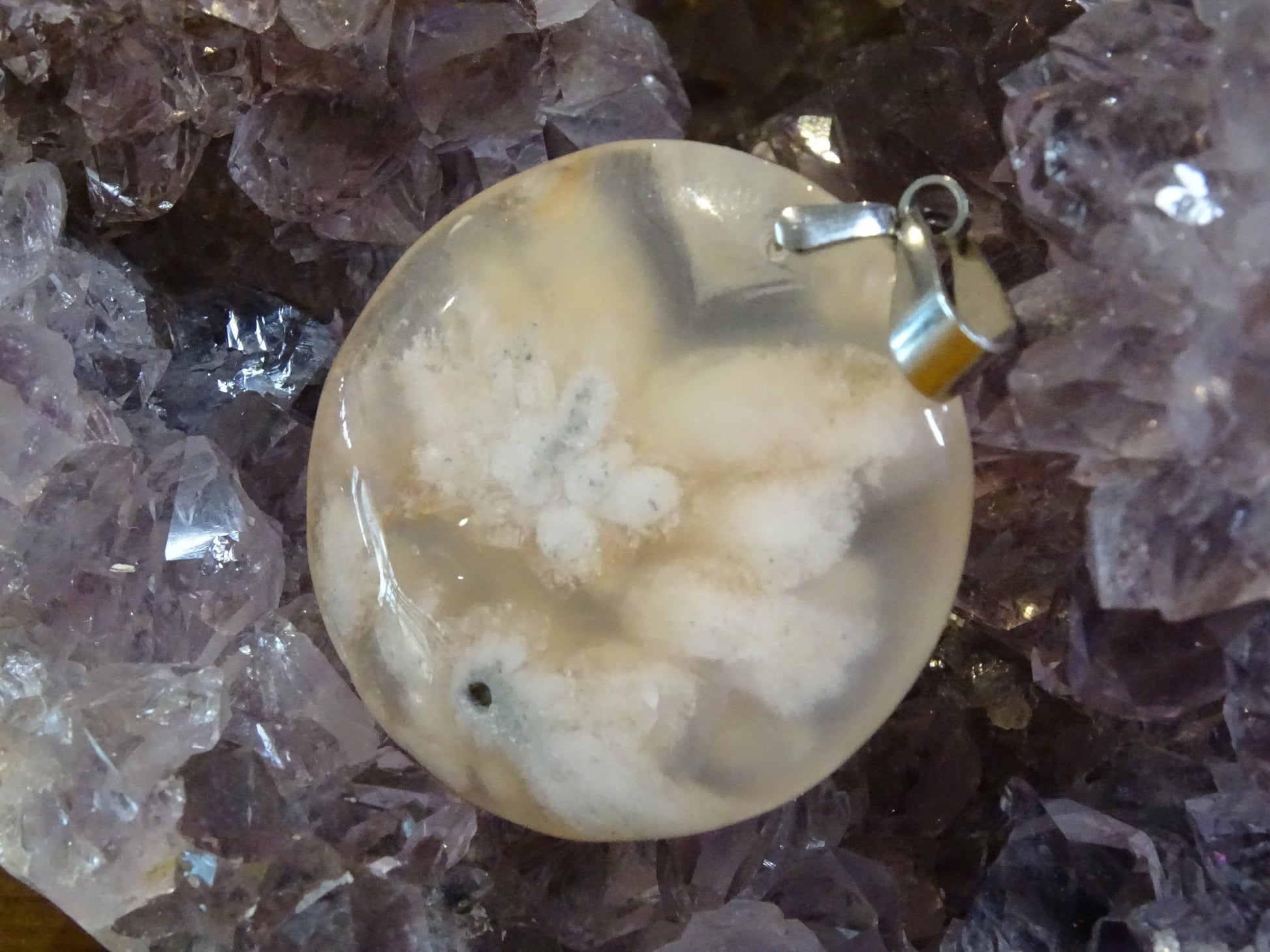 Pendentif Agate Sakura - Pendentifs - Colibri Minéraux et Bien-être