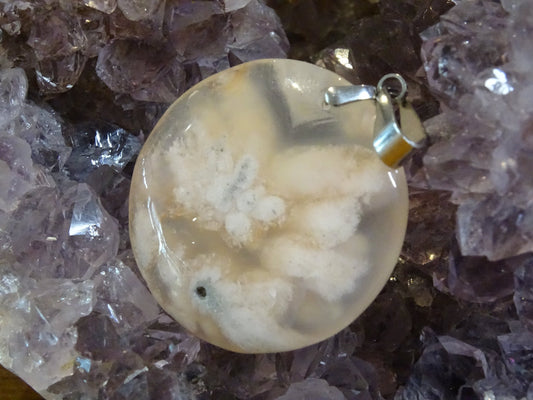 Pendentif Agate Sakura - Pendentifs - Colibri Minéraux et Bien-être