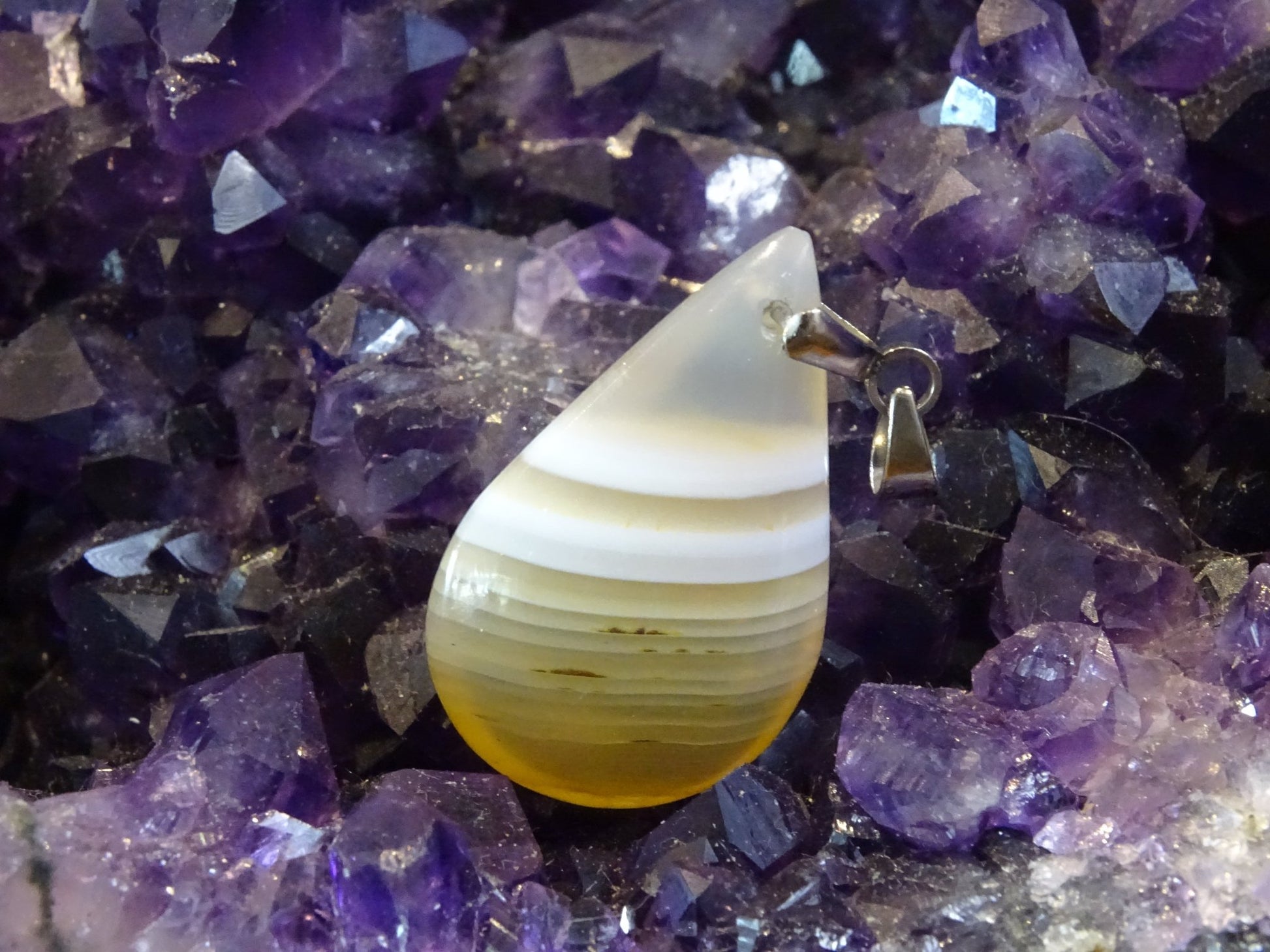 Pendentif Agate - Pendentifs - Colibri Minéraux et Bien-être