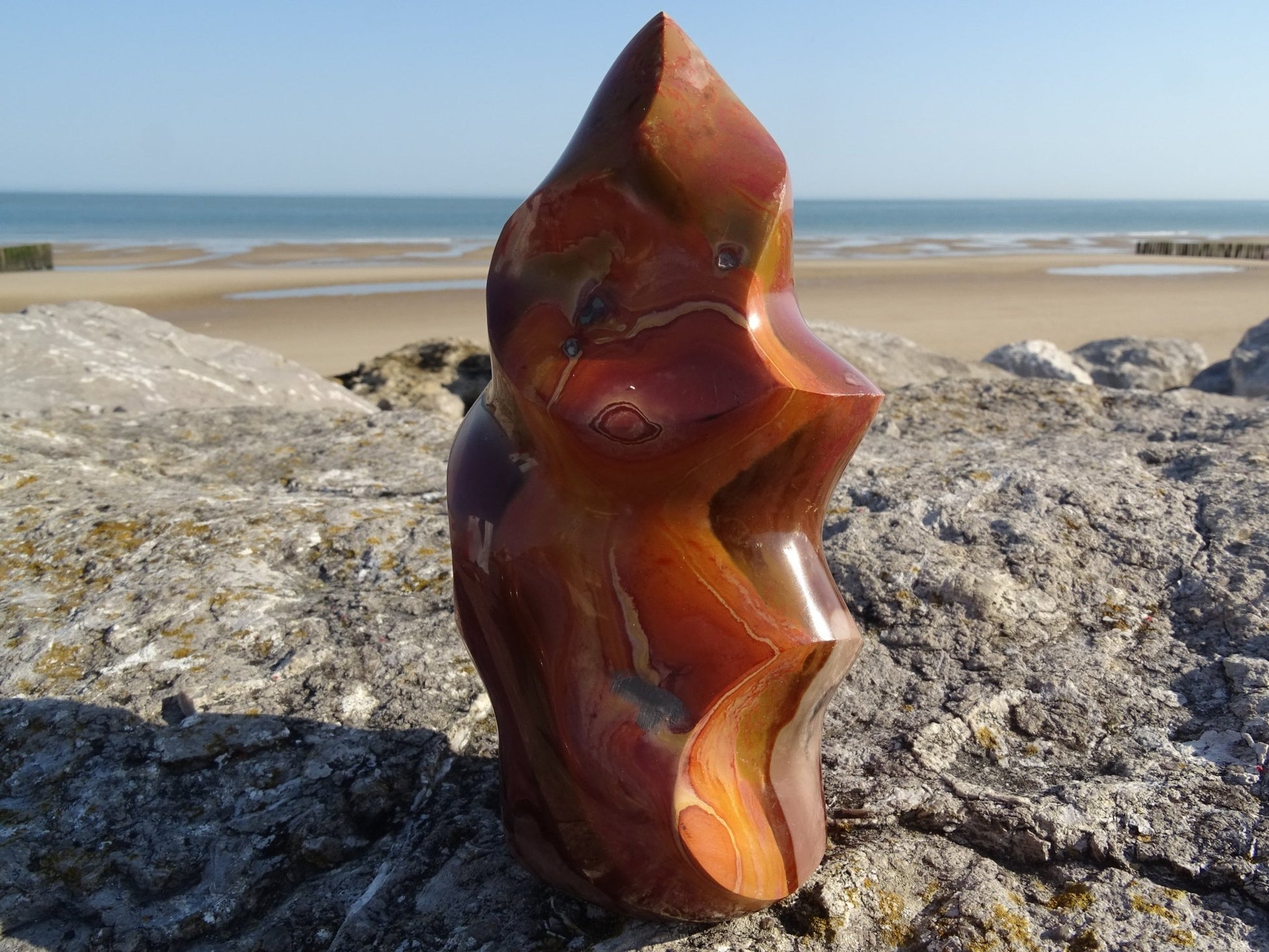 Jaspe Polychrome Flamme - Pierres - Colibri Minéraux et Bien-être