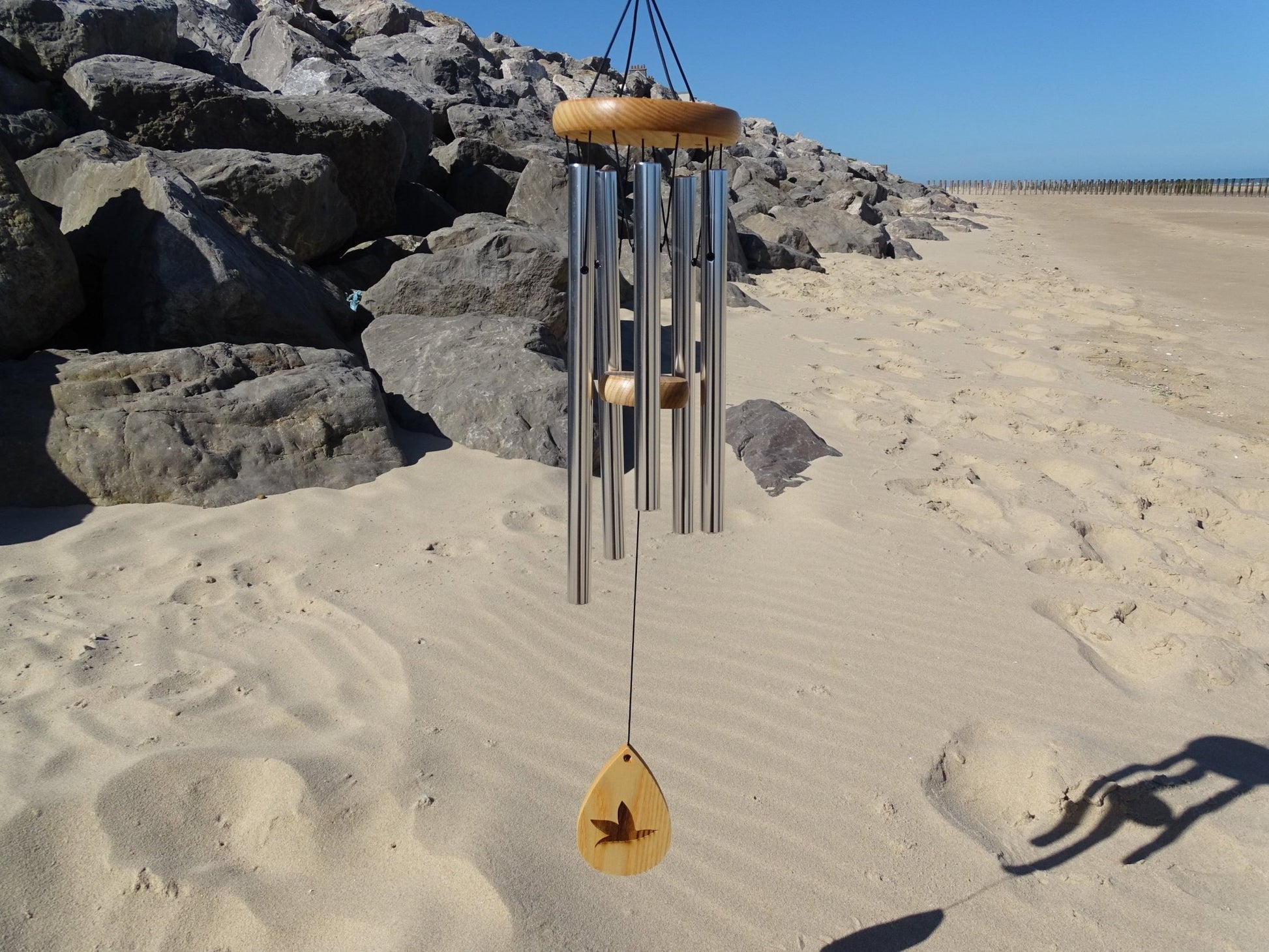 Carillon d'intérieur en frêne avec oiseau - Carillon - Colibri Minéraux et Bien-être