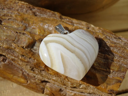 Pendentif Agate Coeur - Pendentifs - Colibri Minéraux et Bien-être