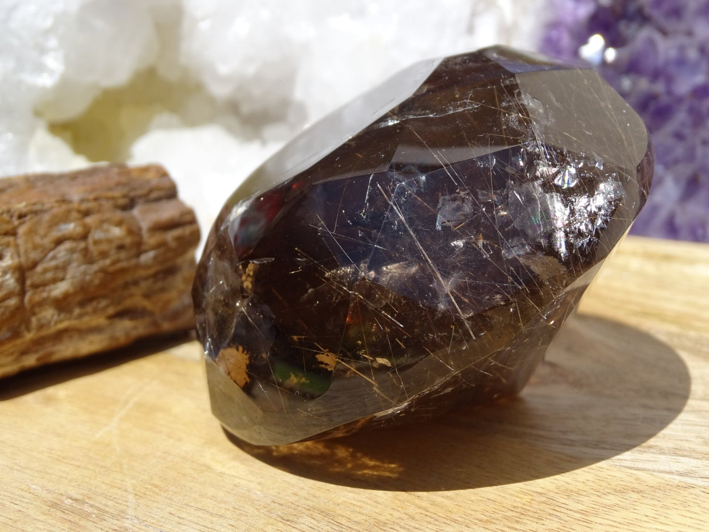 Quartz Fumé Rutile Facetté - Cristaux - Colibri Minéraux et Bien-être