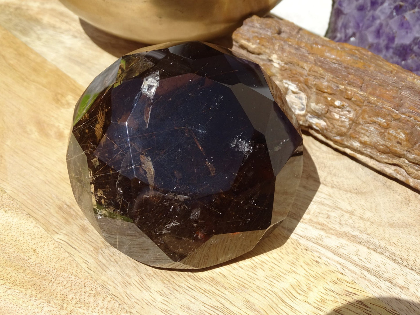 Quartz Fumé Rutile Facetté - Cristaux - Colibri Minéraux et Bien-être