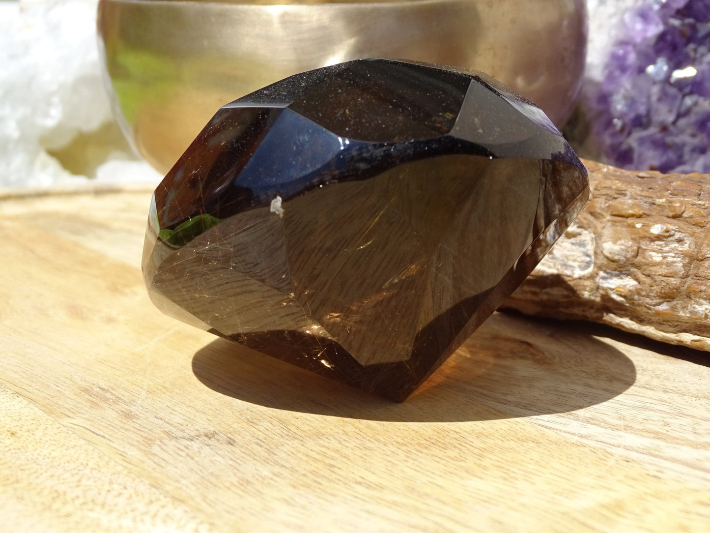 Quartz Fumé Rutile Facetté - Cristaux - Colibri Minéraux et Bien-être