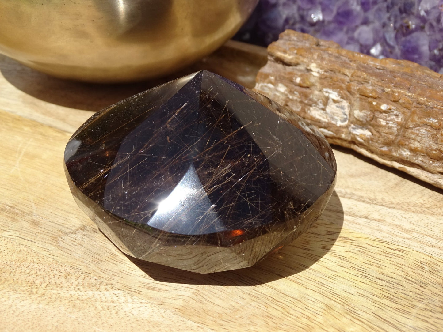 Quartz Fumé Rutile Facetté - Cristaux - Colibri Minéraux et Bien-être