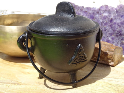 Encensoir Chaudron en Fonte Triquetra - Divers - Colibri Minéraux et Bien-être