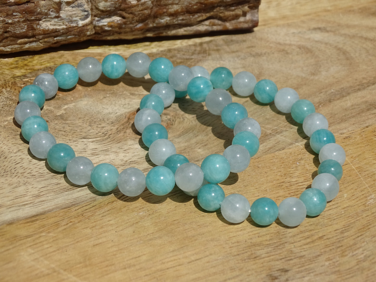 Bracelet Amazonite et Pierre de Lune