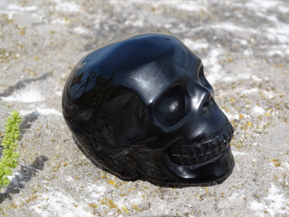 Crâne en Obsidienne Noire