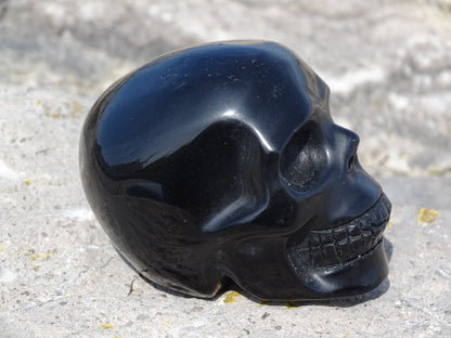 Crâne en Obsidienne Noire