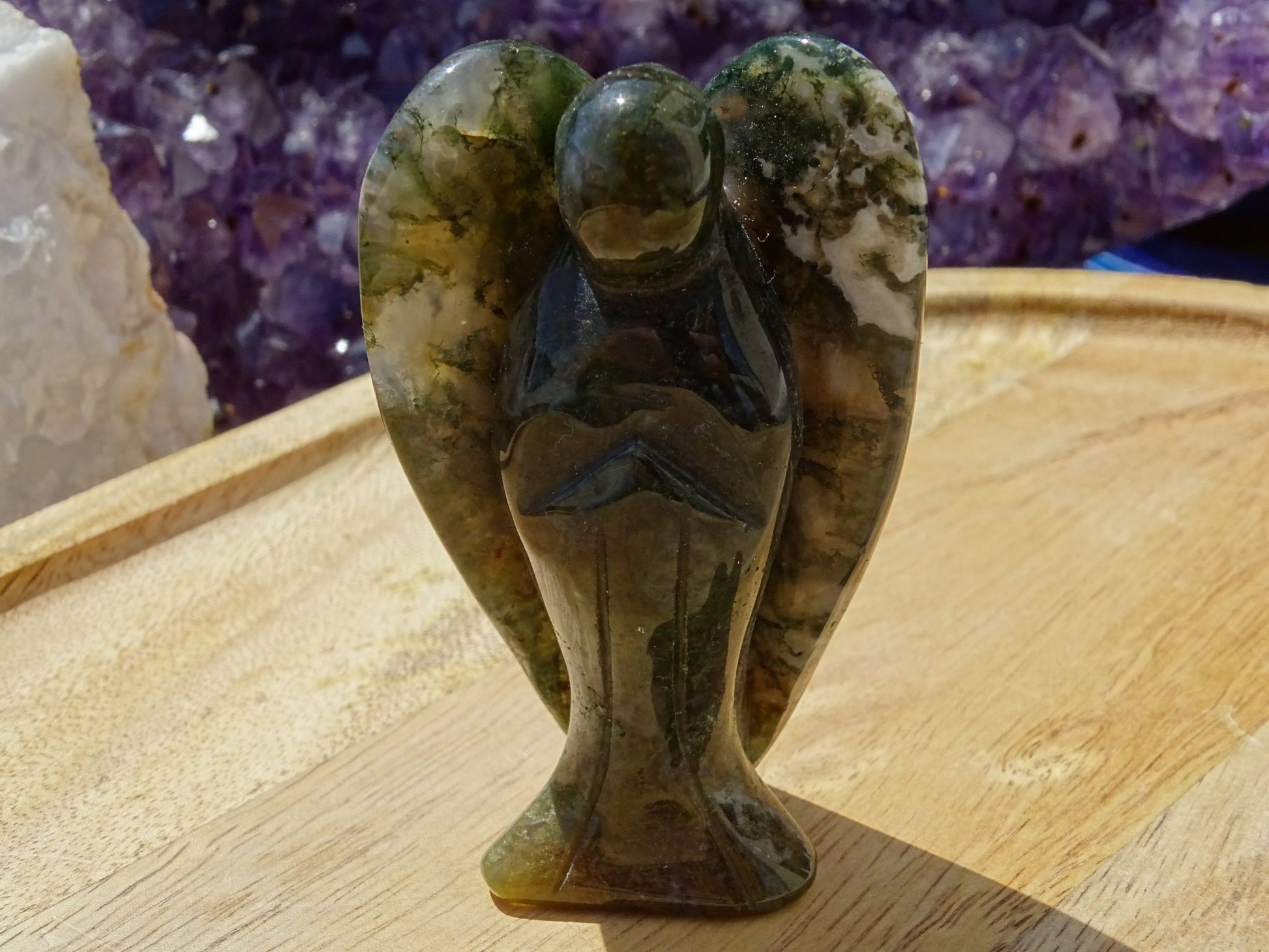 Agate Mousse Ange - Pierres - Colibri Minéraux et Bien-être