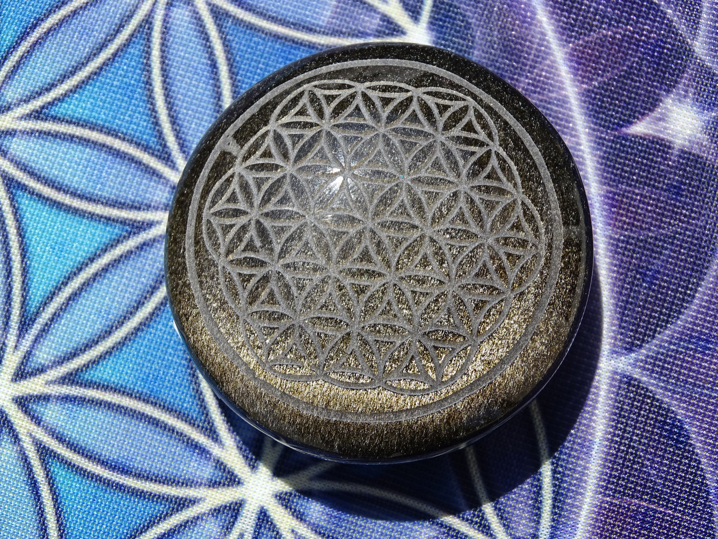 Obsidienne Dorée Fleur de Vie
