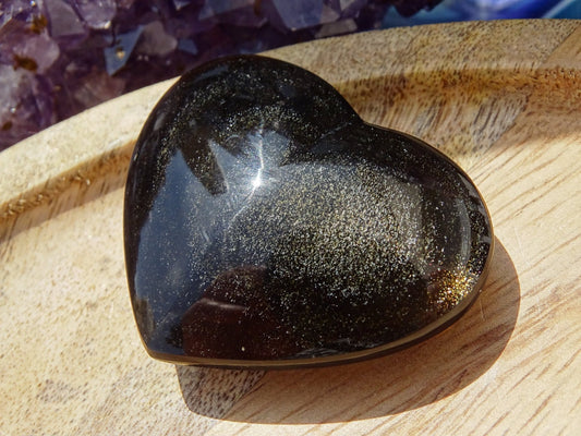 Obsidienne Dorée Coeur - Pierres - Colibri Minéraux et Bien-être