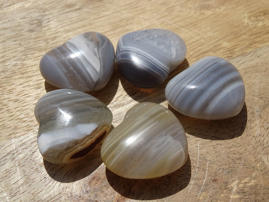 Agate de Botswana Coeur - Pierres - Colibri Minéraux et Bien-être