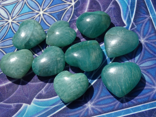 Amazonite Coeur - Pierres - Colibri Minéraux et Bien-être