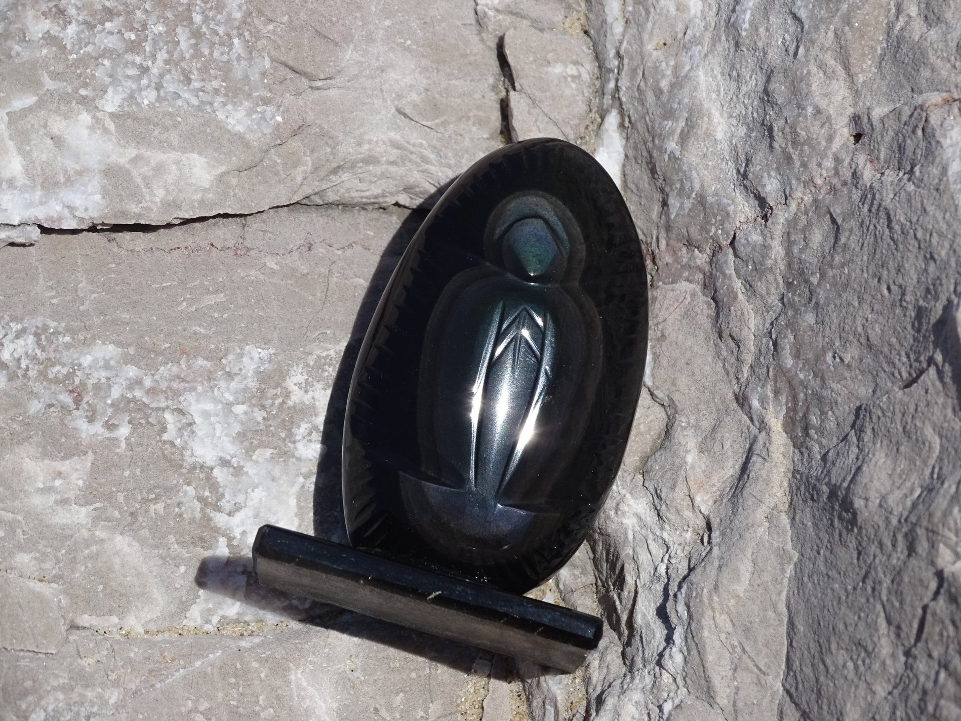 Obsidienne Arc en Ciel Oeil Céleste Vierge - Pierres - Colibri Minéraux et Bien-être