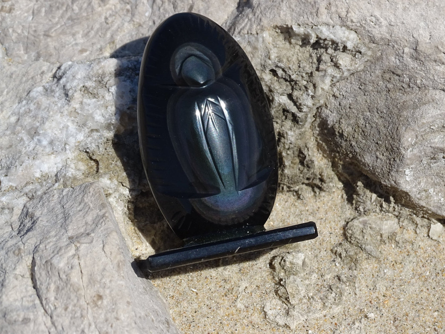 Obsidienne Arc en Ciel Oeil Céleste Vierge - Pierres - Colibri Minéraux et Bien-être