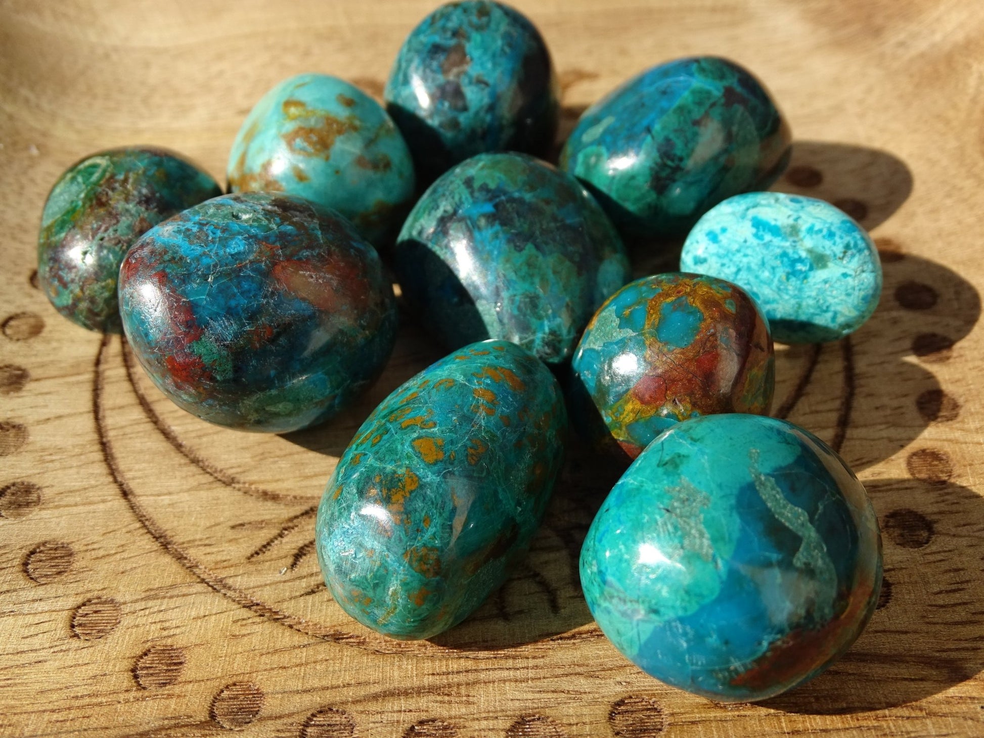 Chrysocolle pierre roulée - Pierre roulée - Colibri Minéraux et Bien-être