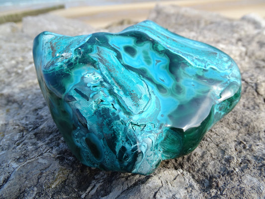 Malachite Chrysocolle Forme Libre - Pierres - Colibri Minéraux et Bien-être