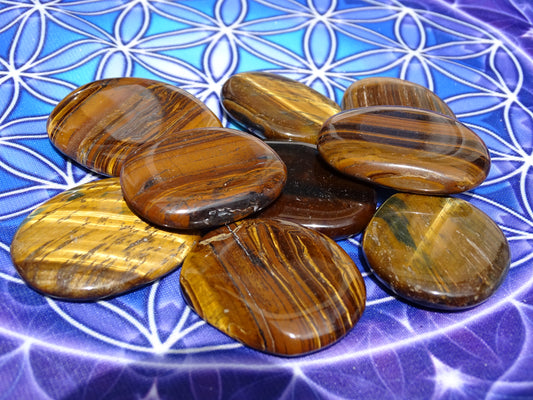 Tiger eye tumbled stone