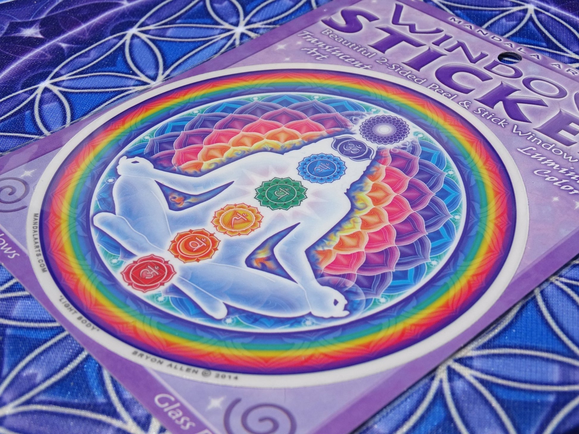 Sticker 7 Chakras et Corps de Lumière pour fenêtre - Divers - Colibri Minéraux et Bien-être