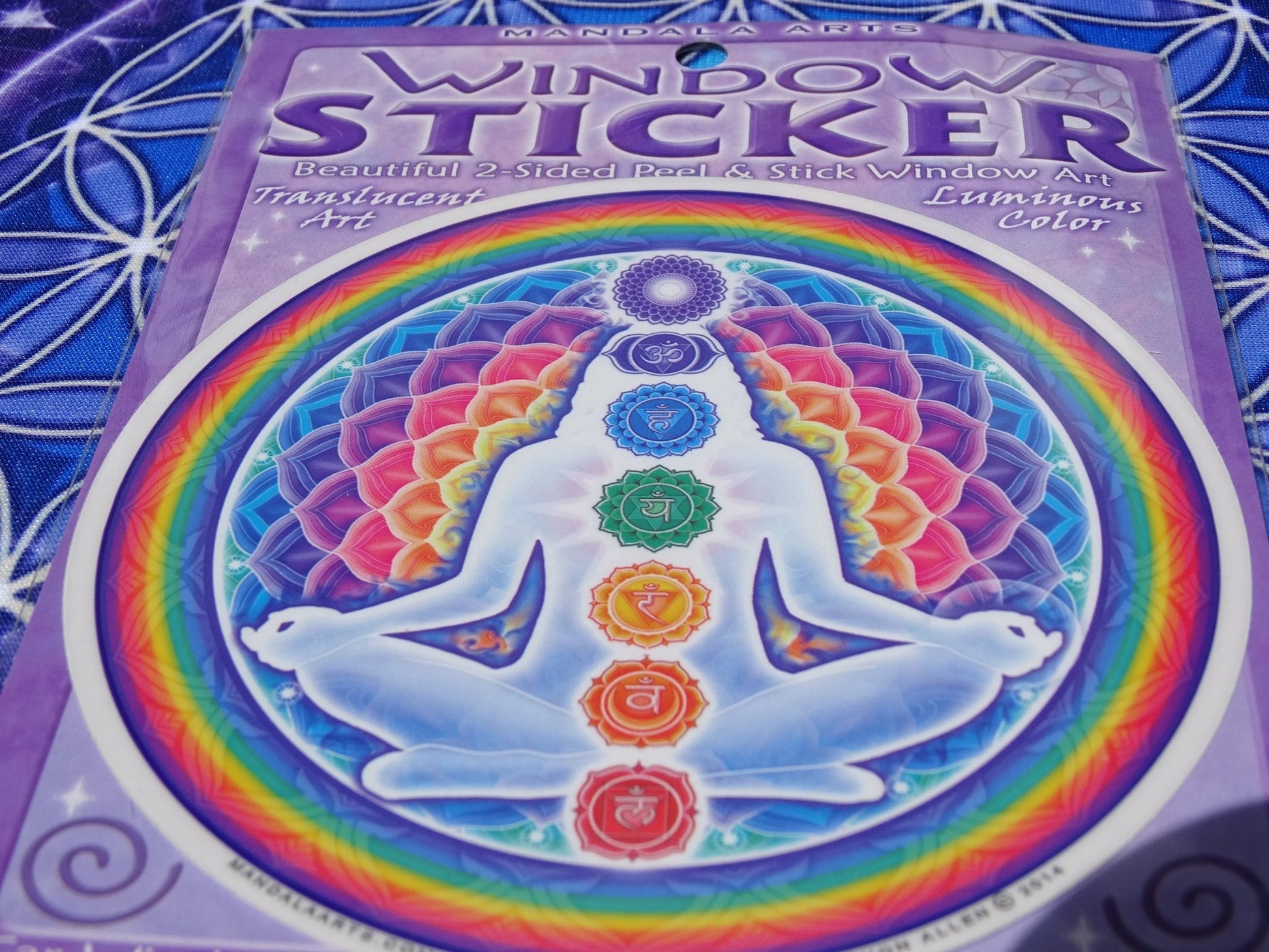 Sticker 7 Chakras et Corps de Lumière pour fenêtre - Divers - Colibri Minéraux et Bien-être