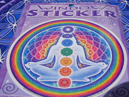 Sticker 7 Chakras et Corps de Lumière pour fenêtre - Divers - Colibri Minéraux et Bien-être