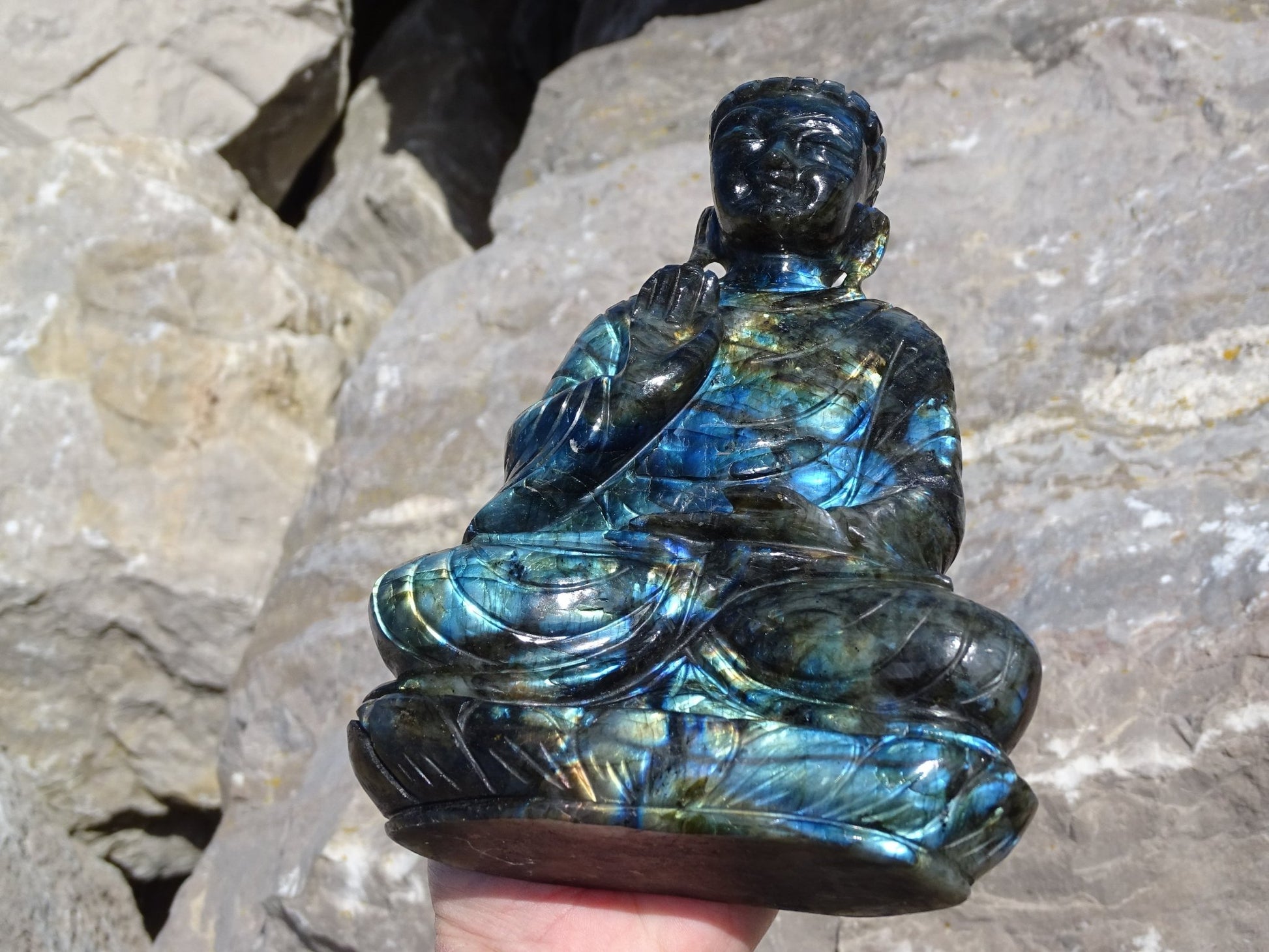 Labradorite Bouddha - Pierres - Colibri Minéraux et Bien-être