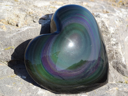 Obsidienne Arc en Ciel Oeil Céleste Coeur