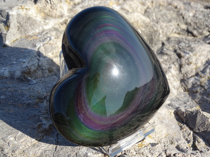 Obsidienne Arc en Ciel Oeil Céleste Coeur