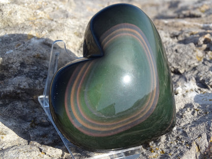 Obsidienne Arc en Ciel Oeil Céleste Coeur