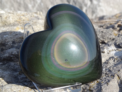 Obsidienne Arc en Ciel Oeil Céleste Coeur