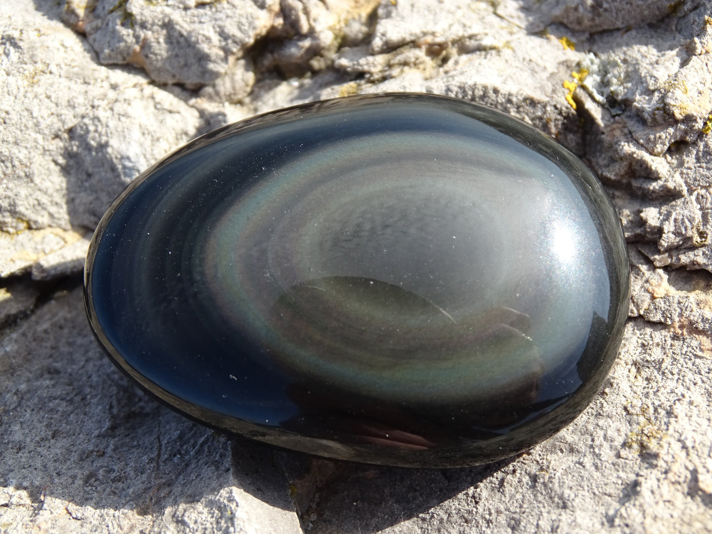 Rainbow Obsidian Celestial Eye Pebble