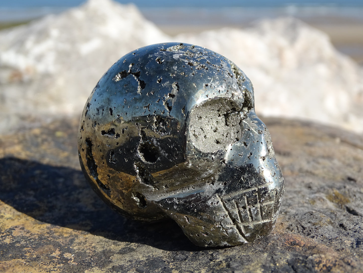 Crâne en Pyrite