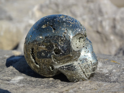 Crâne en Pyrite