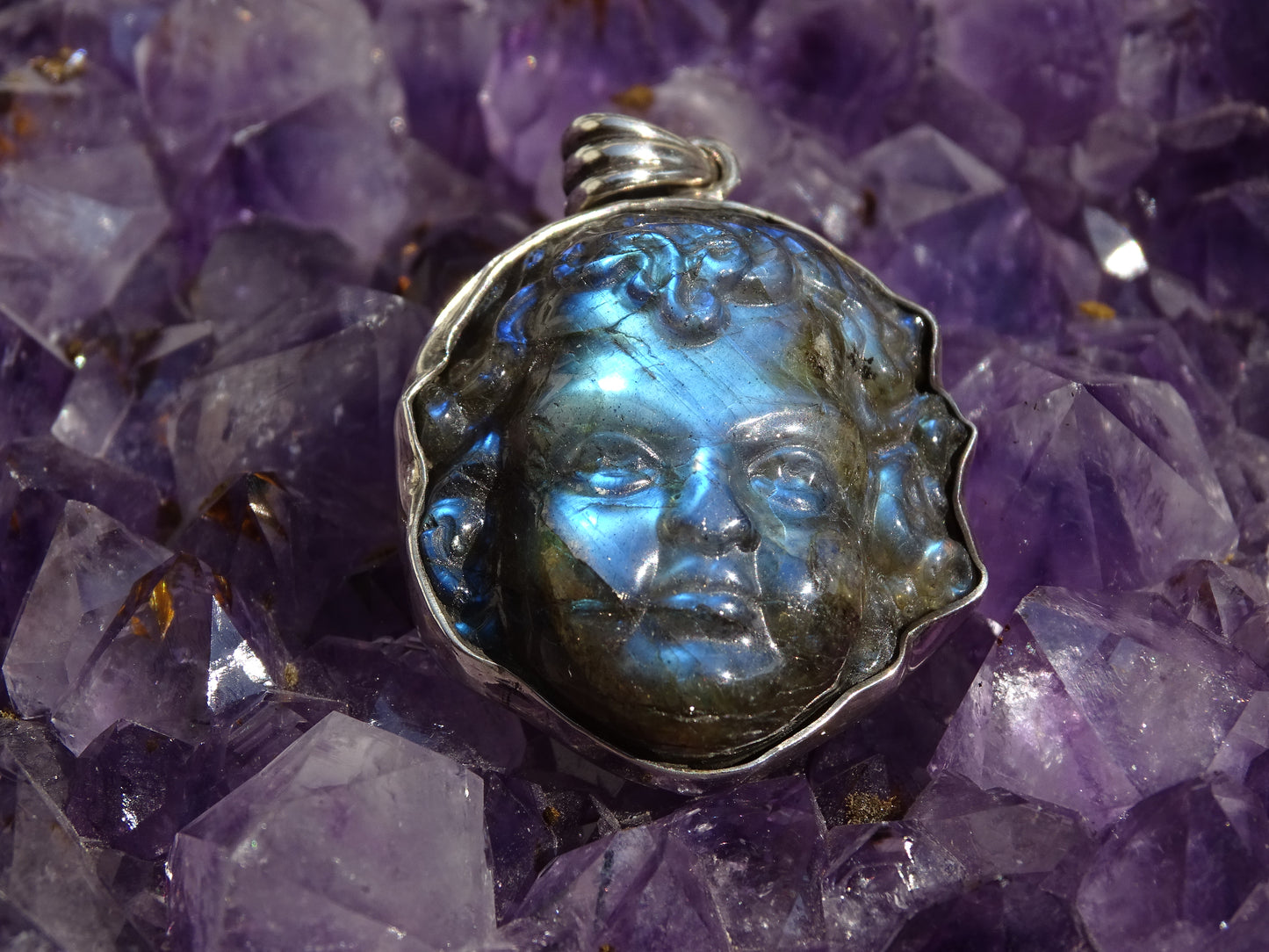 Pendentif Labradorite Argent 925 Séraphin