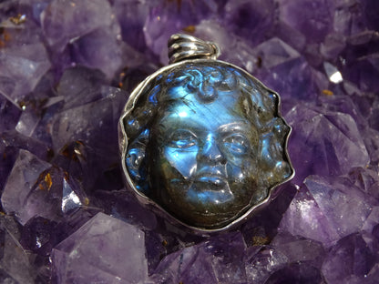 Pendentif Labradorite Argent 925 Séraphin