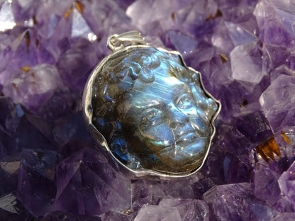 Pendentif Labradorite Argent 925 Séraphin