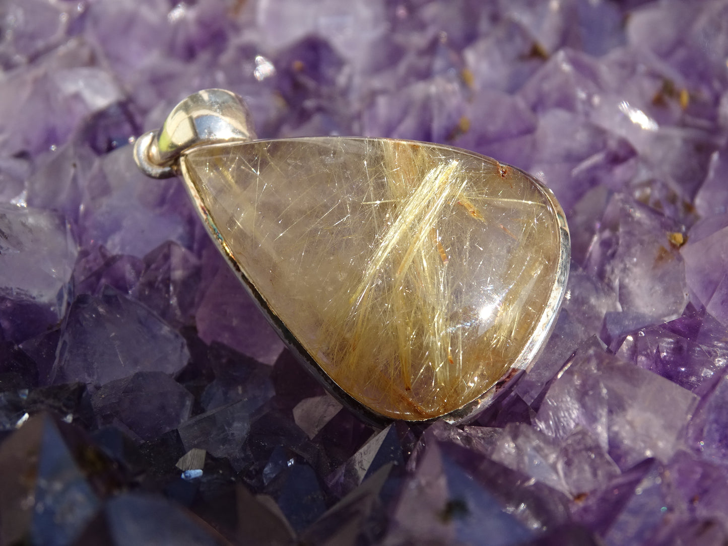 Pendentif Quartz Rutile Argent 925